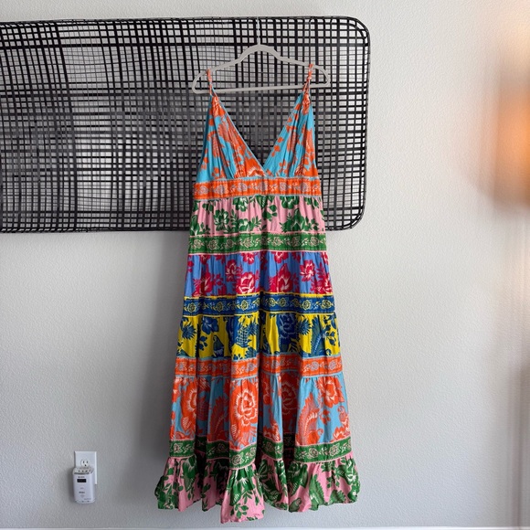 Farm Rio Lace Garden Mix Maxi Dress - Picture 2 of 10